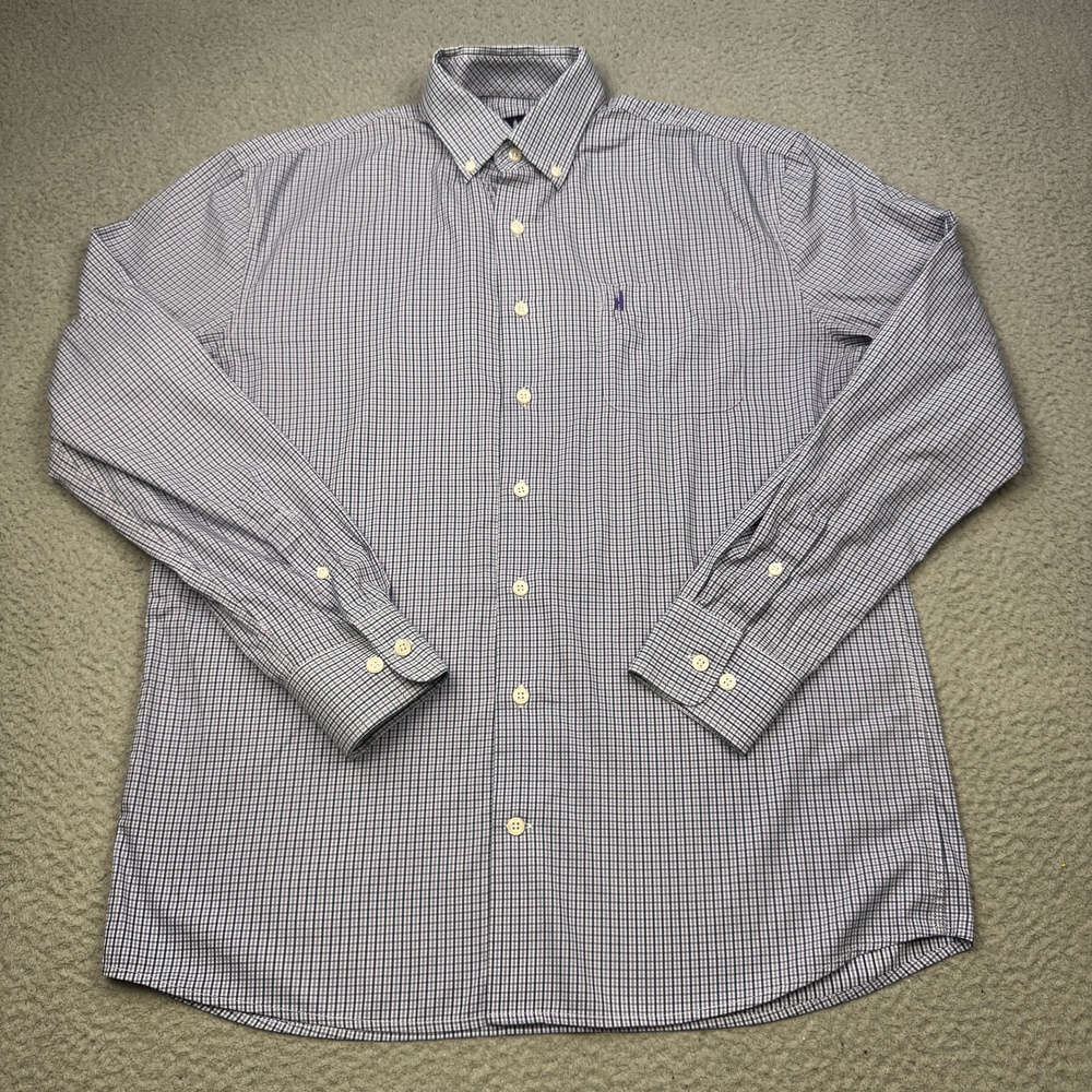 Johnnie O Shirt Mens Medium Prep-Formance Button Down Long Sleeve Casual Golf